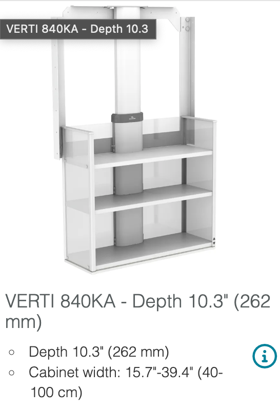 VERTI 840 Electric Height-Adjustable Cabinet